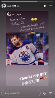 Image souce Draisaitl's Instagram